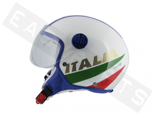 Helm Demi Jet Kinder CGM 205I Italia Weiß Glänzend (Visier geformt)